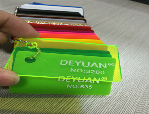 Colored Fluorescent Mitsubishi PMMA Acrylic Sheet Thickness 1mm - 50mm